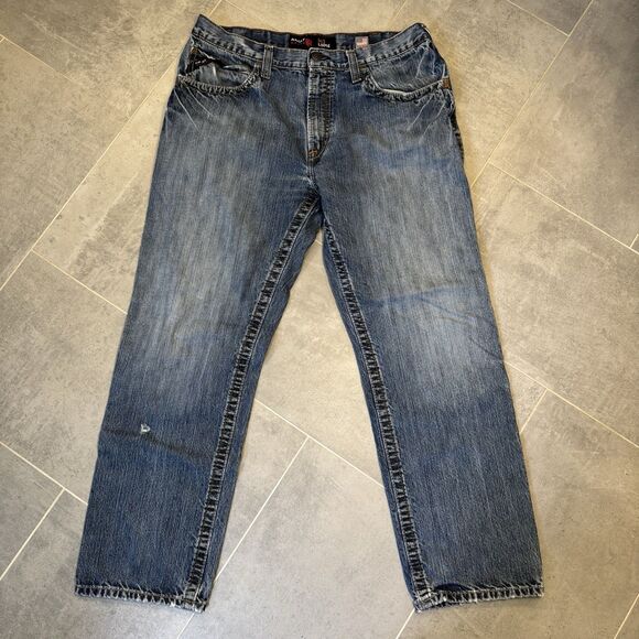 Ariat FR M3 Loose Straight Jeans 36x32 Cat 2 Lot of 2 Workwear Blue Wash GUC - Picture 11 of 16